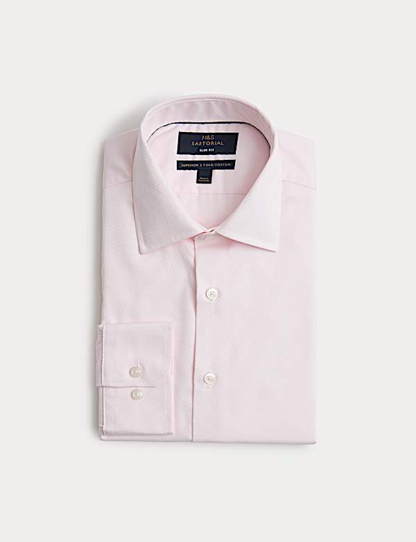 Slim Fit Luxury Pure Cotton Textured Shirt - US