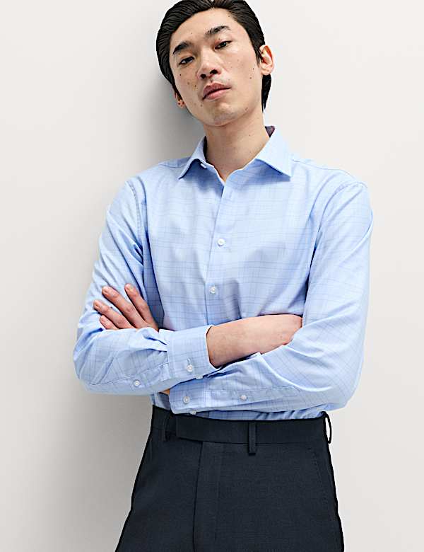 Regular Fit Luxury Pure Cotton Check Shirt - TW