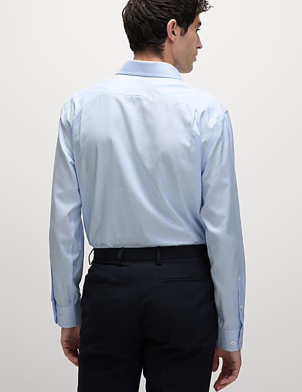 Regular Fit Luxury Pure Cotton Textured Shirt - JO