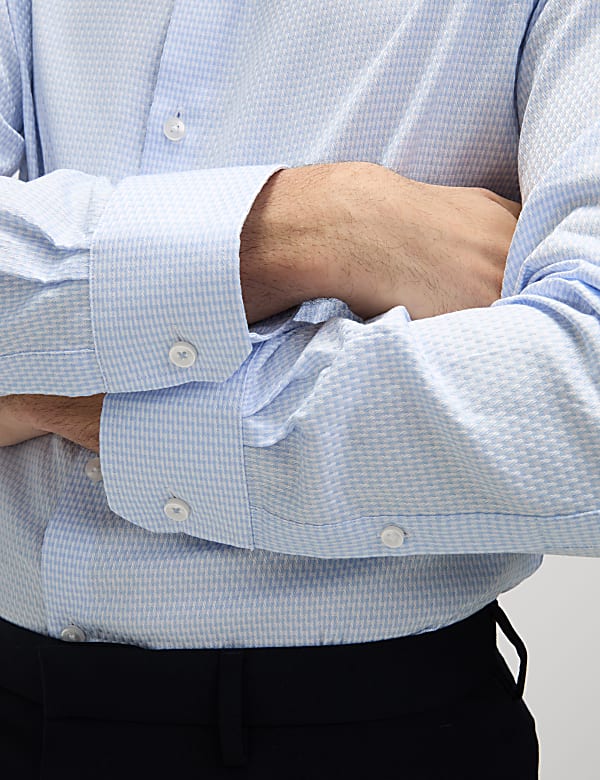 Regular Fit Luxury Pure Cotton Textured Shirt - JO