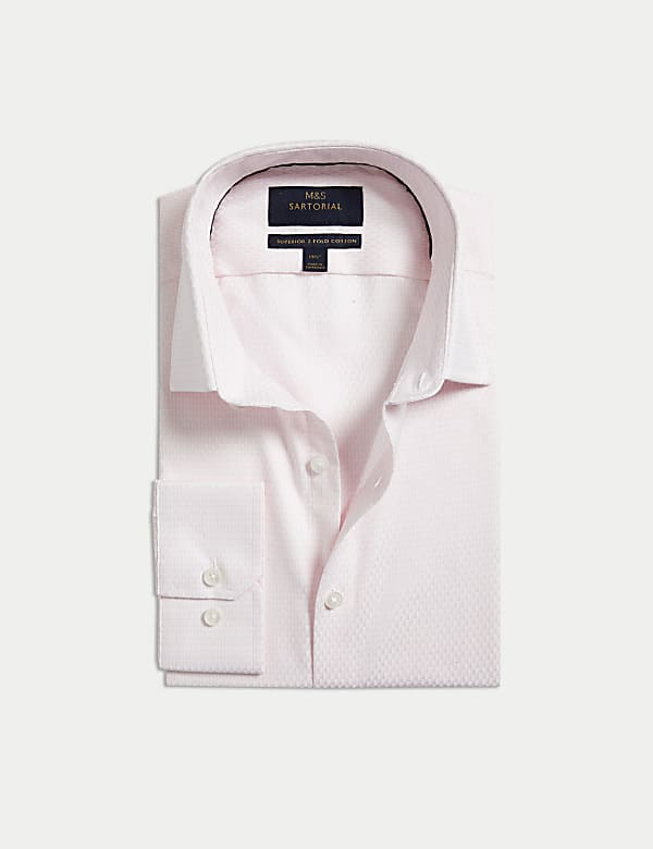 Slim Fit Luxury Pure Cotton Textured Shirt - UA