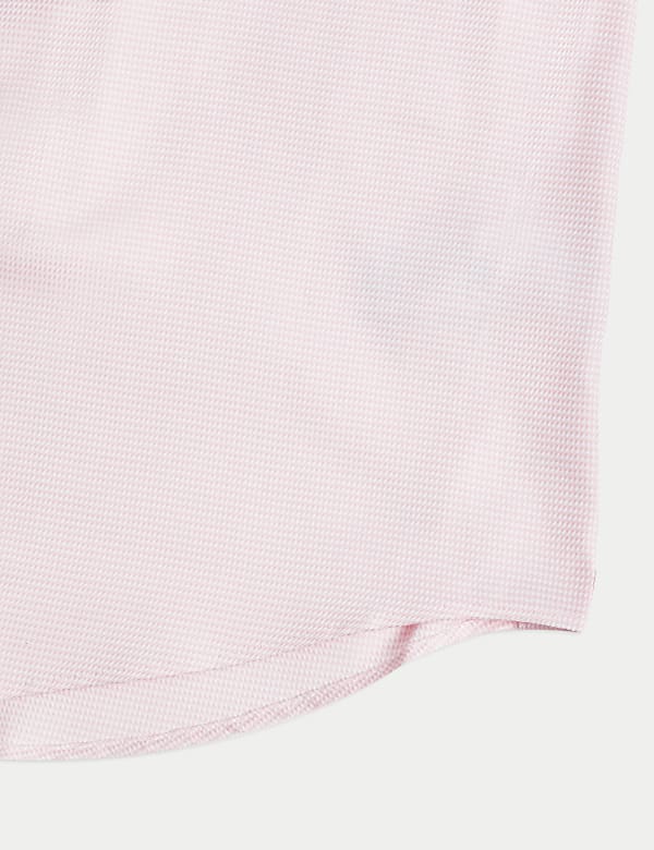 Regular Fit Luxury Pure Cotton Textured Shirt