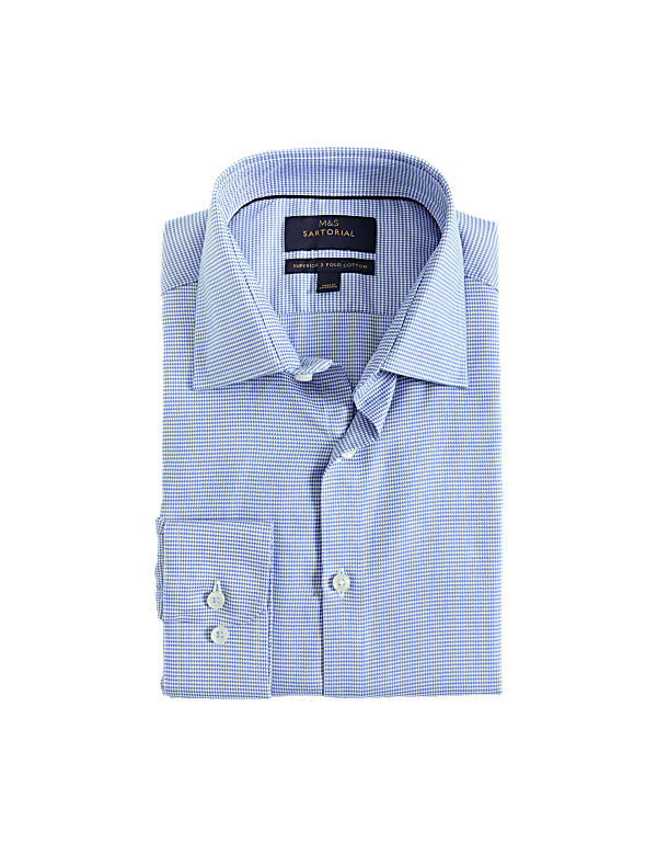 Regular Fit Luxury Pure Cotton Textured Shirt