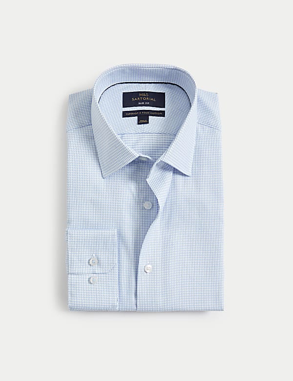 Slim Fit Luxury Cotton Check Shirt - ID