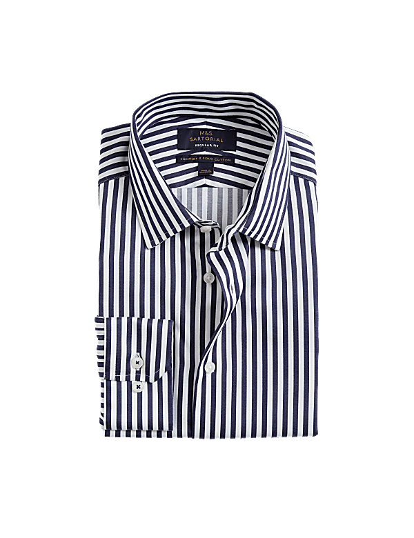 Regular Fit Luxury Cotton Bold Stripe Shirt