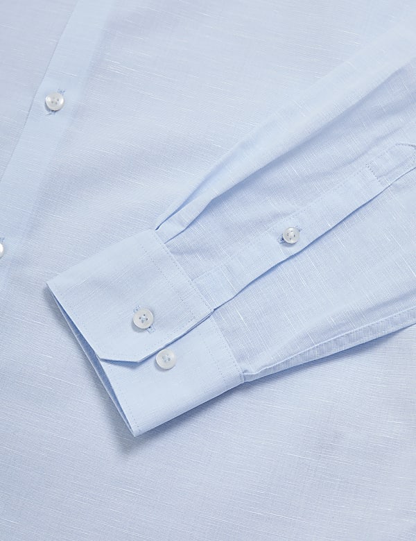 Regular Fit Luxury Linen Blend Weave Shirt