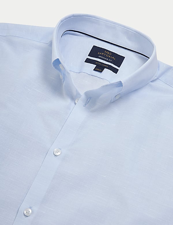 Regular Fit Luxury Linen Blend Weave Shirt