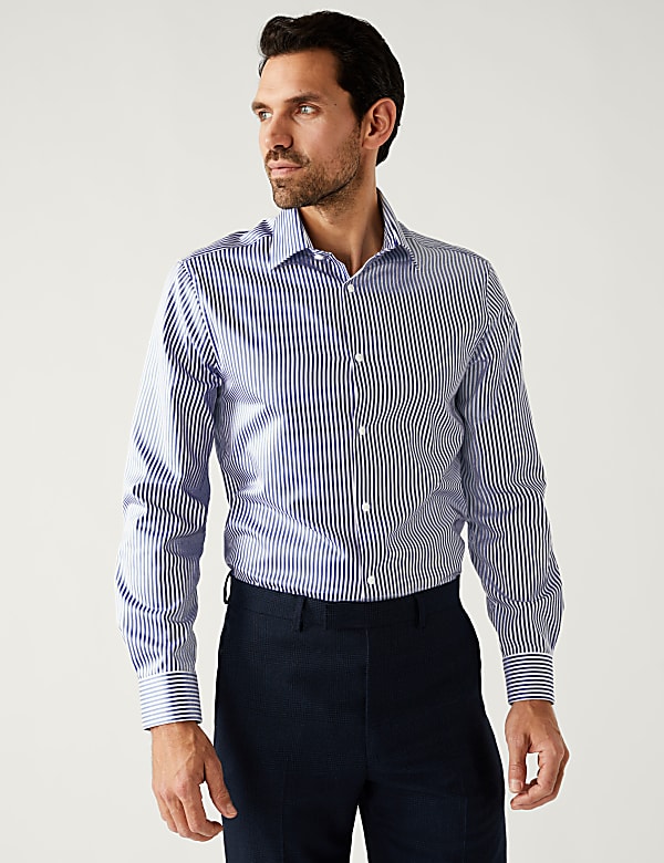 Slim Fit Pure Cotton Striped Shirt