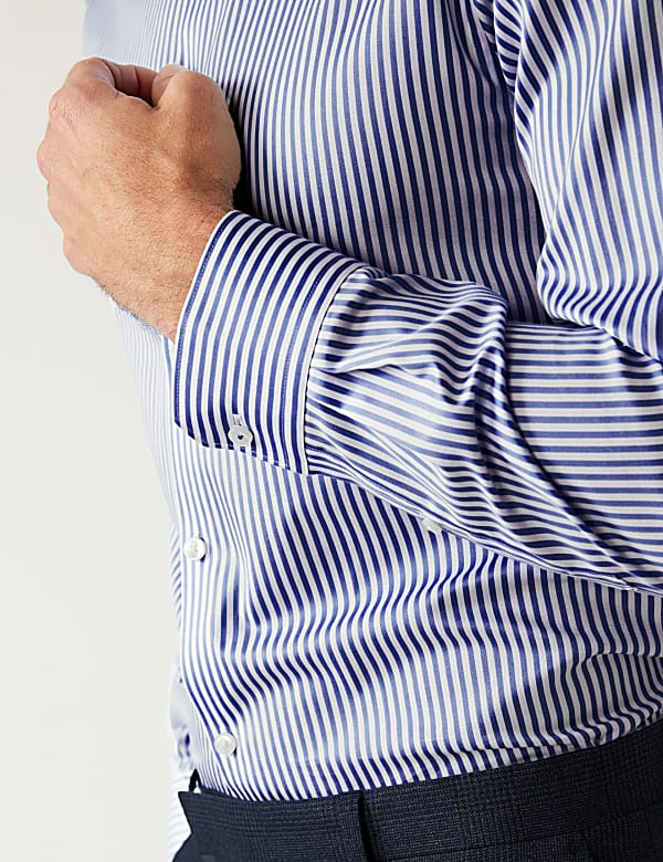 Slim Fit Pure Cotton Striped Shirt