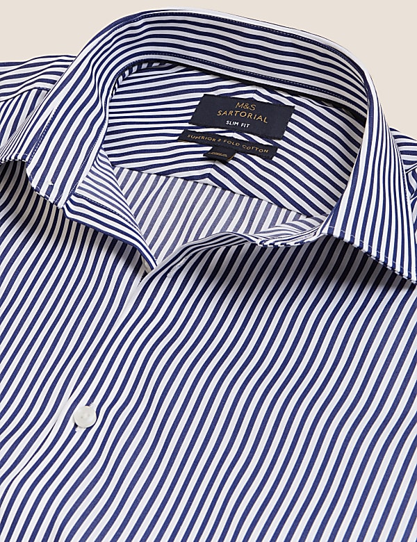 Slim Fit Pure Cotton Striped Shirt
