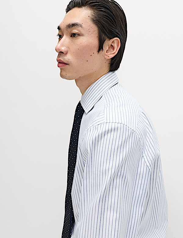 Regular Fit Luxury Pure Cotton Striped Shirt - VN