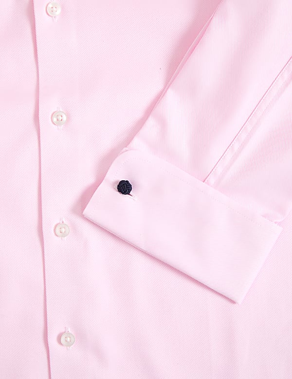 Regular Fit Luxury Cotton Double Cuff Twill Shirt