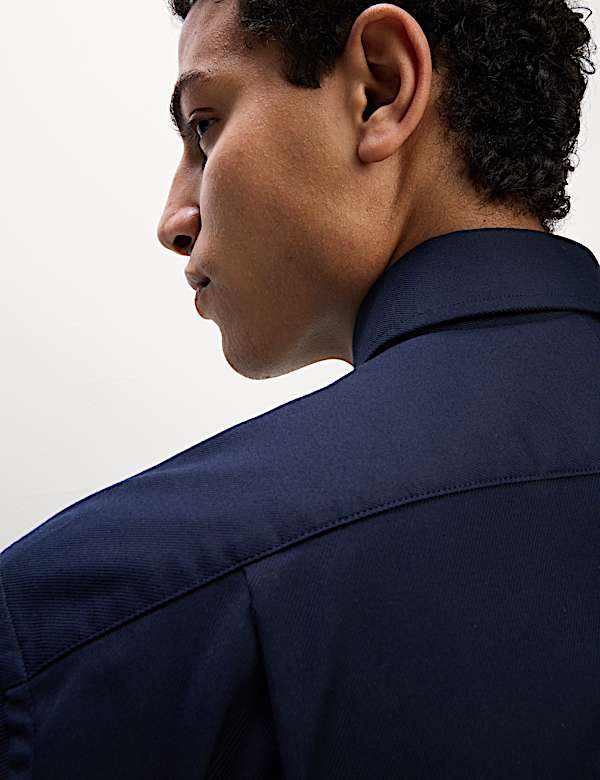 Regular Fit Luxury Cotton Double Cuff Twill Shirt