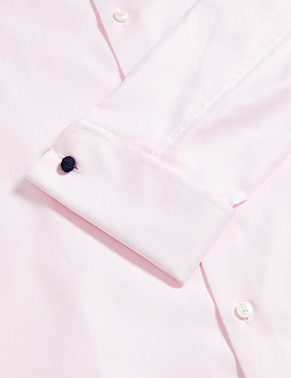 Regular Fit Luxury Cotton Double Cuff Twill Shirt