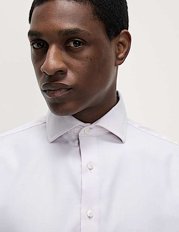 Regular Fit Luxury Cotton Double Cuff Twill Shirt