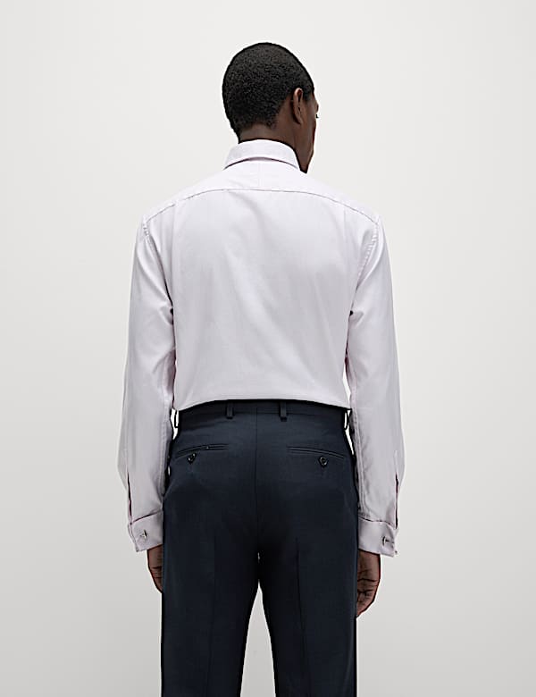 Regular Fit Luxury Cotton Double Cuff Twill Shirt