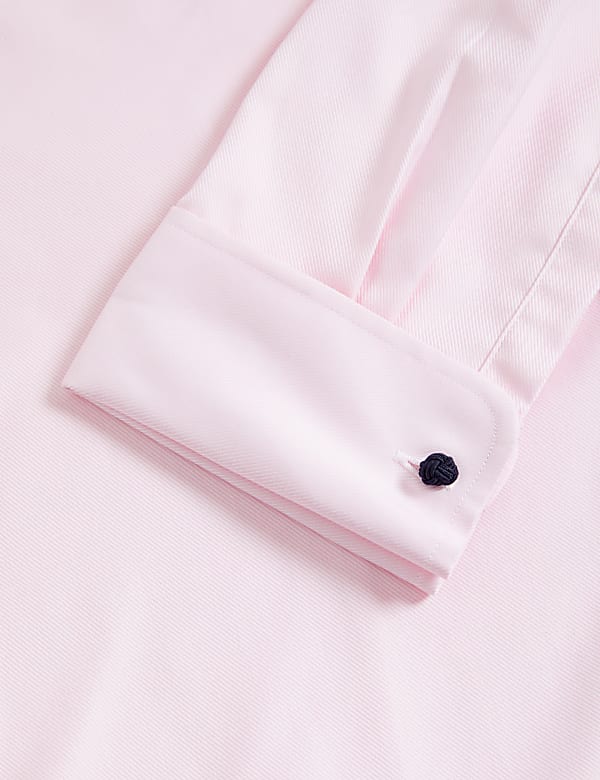 Slim Fit Luxury Cotton Double Cuff Twill Shirt - US