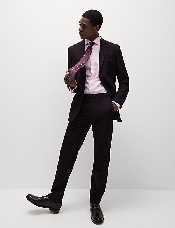 Tailored Fit Luxury Cotton Double Cuff Twill Shirt - ES