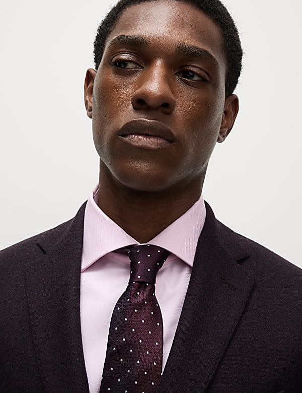 Tailored Fit Luxury Cotton Double Cuff Twill Shirt - ES