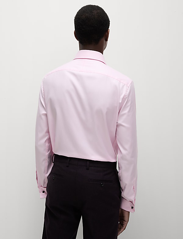 Tailored Fit Luxury Cotton Double Cuff Twill Shirt - ES