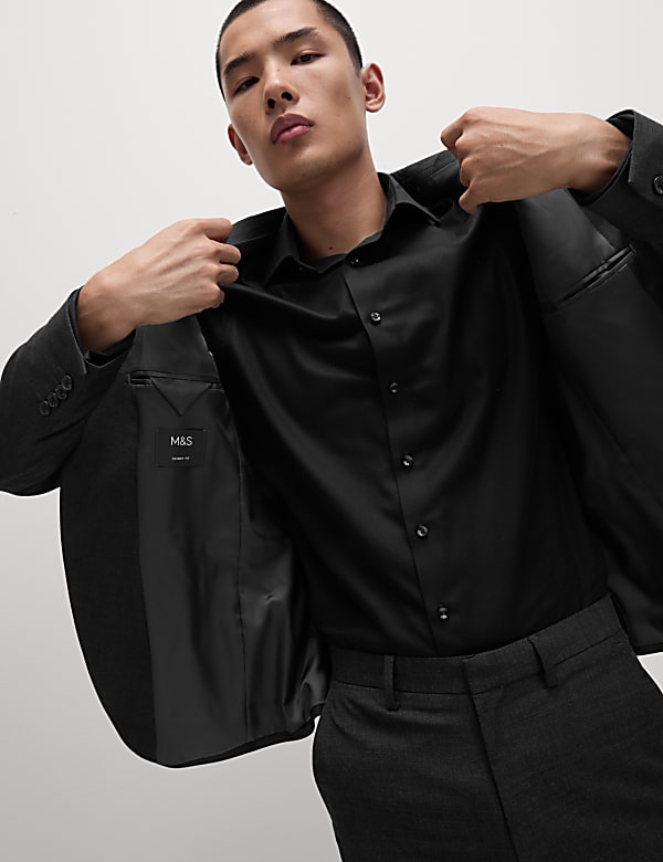 Tailored Fit Luxury Cotton Double Cuff Twill Shirt - AL