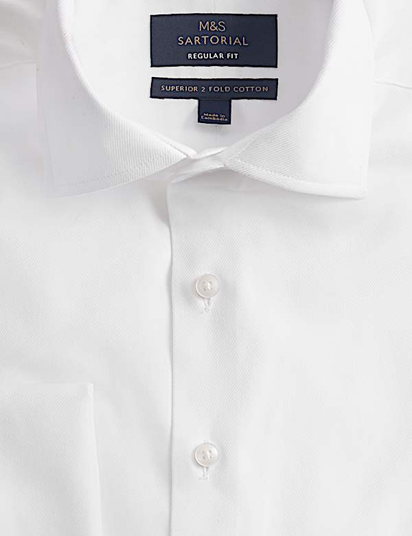 Regular Fit 2 Inch Shorter Easy Iron Pure Cotton Shirt - DE