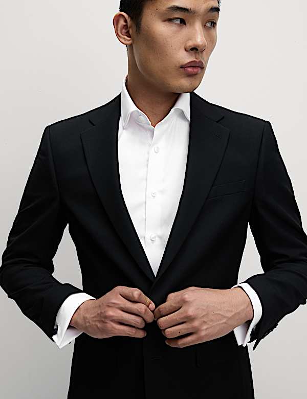 Slim Fit 2 Inch Shorter Pure Cotton Textured Shirt - ES