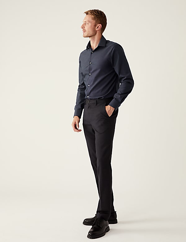 Slim Fit Pure Cotton Pin Dot Shirt