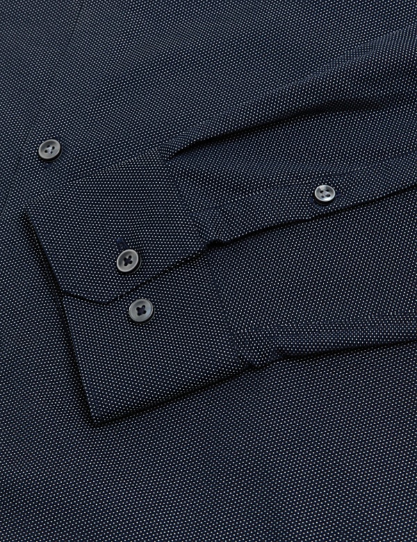 Slim Fit Pure Cotton Pin Dot Shirt