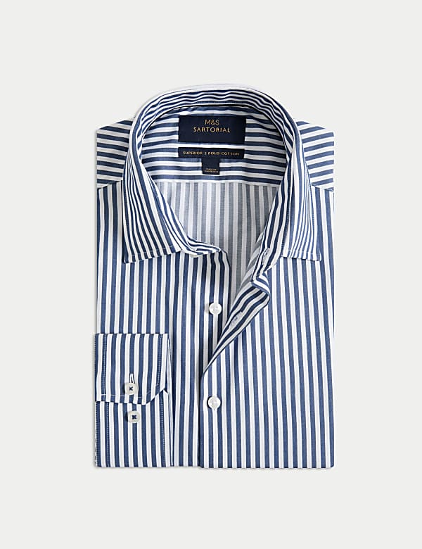 Regular Fit Luxury Cotton Striped Shirt - JP