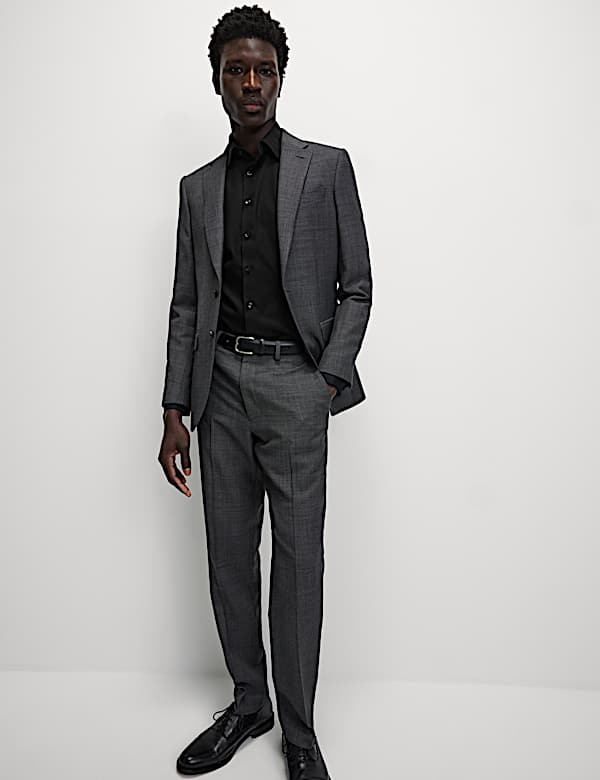 Chemise coupe standard en coton sergé de première qualité - LU