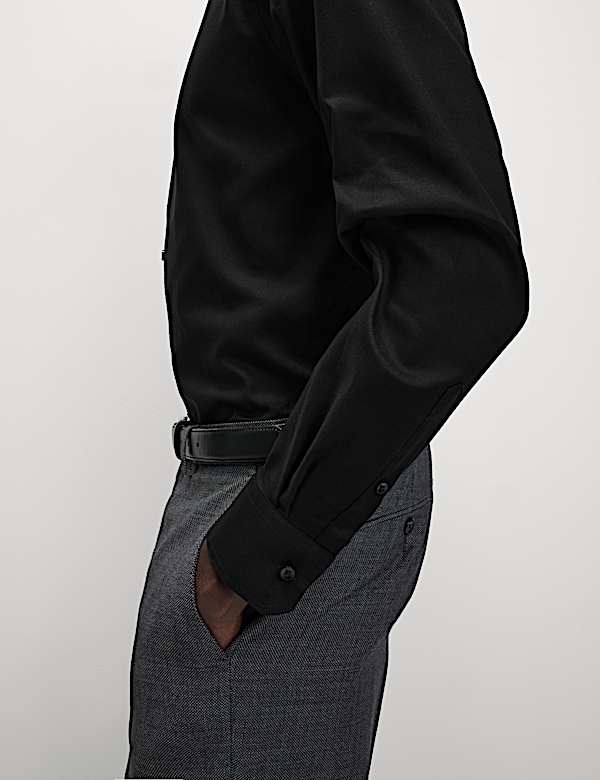 Chemise coupe standard en coton sergé de première qualité - LU