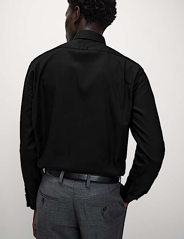 Chemise coupe standard en coton sergé de première qualité - LU