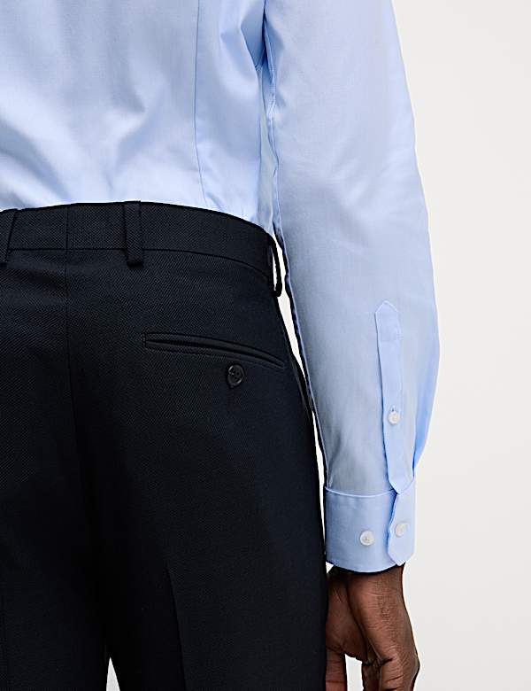 Chemise coupe cintrée en coton sergé de qualité supérieure - LU