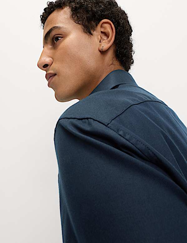 Slim Fit Luxury Cotton Twill Shirt