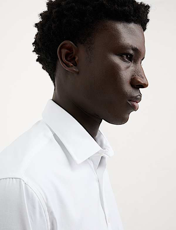 Slim Fit Luxury Cotton Twill Shirt
