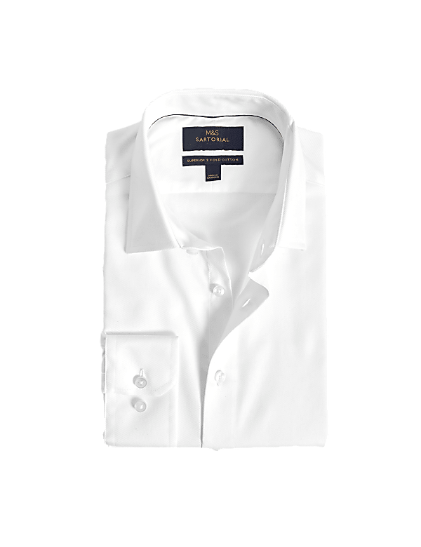 Slim Fit Luxury Cotton Twill Shirt