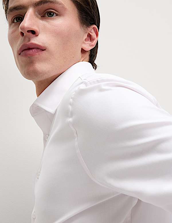 Tailored Fit Luxury Cotton Twill Shirt - LV