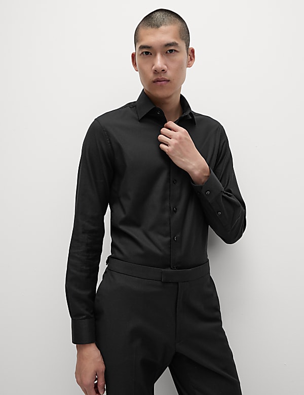 Tailored Fit Luxury Cotton Twill Shirt - JP