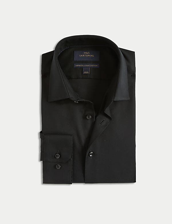 Tailored Fit Luxury Cotton Twill Shirt - LT