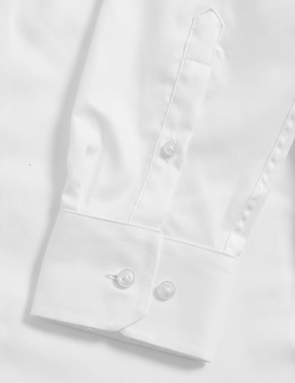 Chemise coupe ajust&eacute;e en coton serg&eacute; de qualit&eacute; sup&eacute;rieure - CA