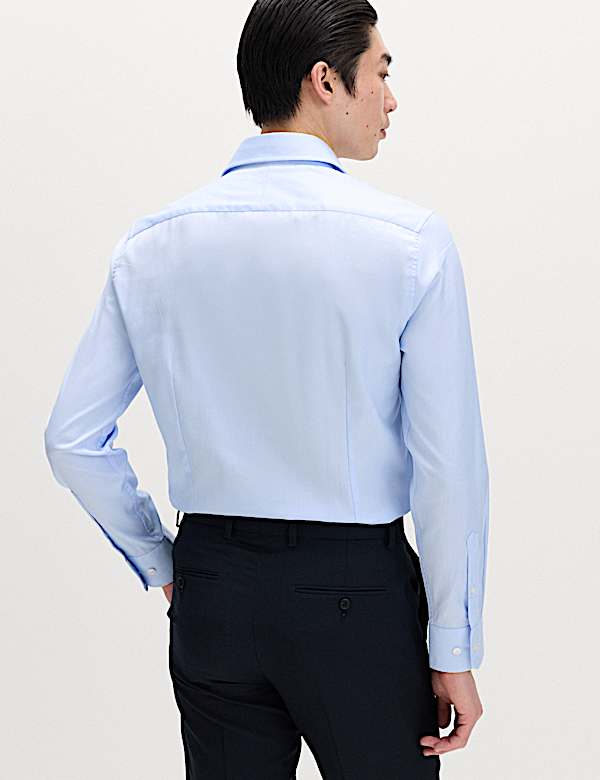 Extra Slim Fit Luxury Cotton Twill Shirt - NL