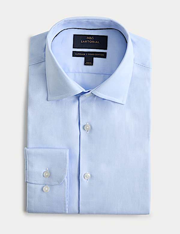 Extra Slim Fit Luxury Cotton Twill Shirt - NL