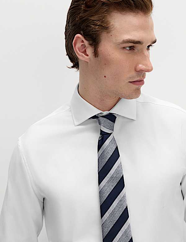 Slim Fit Easy Iron Pure Cotton Shirt - EE