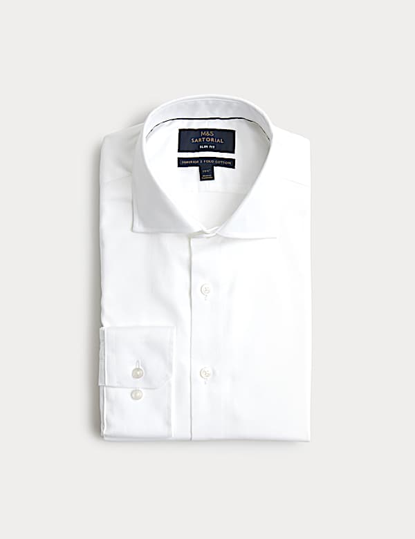 Slim Fit Easy Iron Pure Cotton Shirt - EE