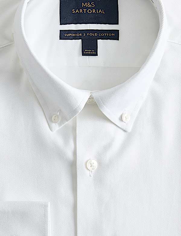Slim Fit Pure Cotton Twill Luxury Shirt - HR