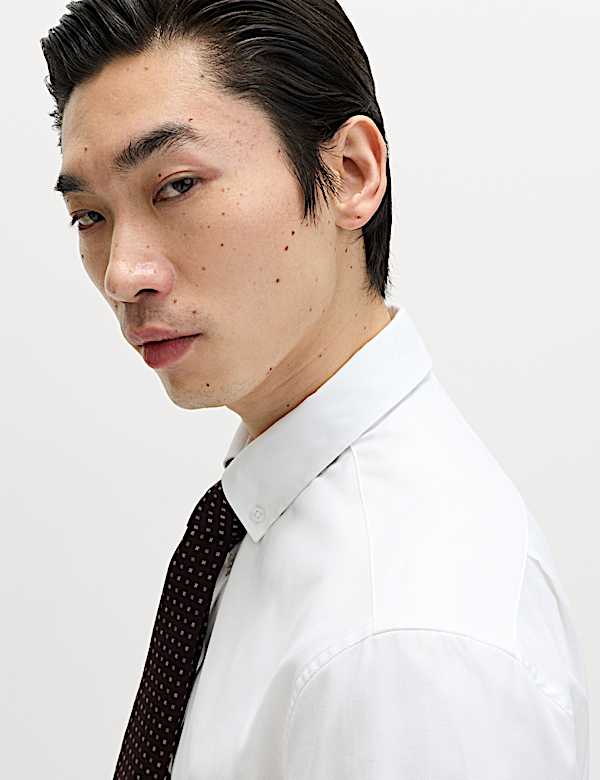 Slim Fit Pure Cotton Twill Luxury Shirt - HR