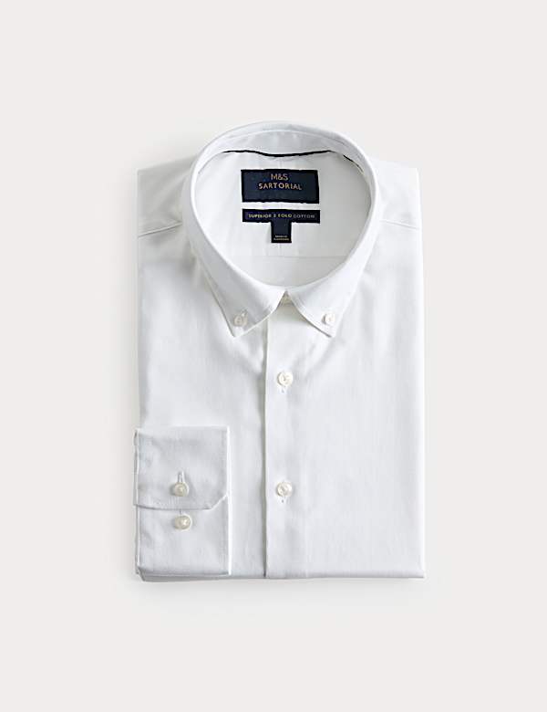 Slim Fit Pure Cotton Twill Luxury Shirt - HR
