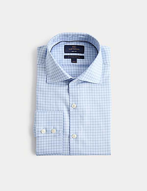 Slim Fit Egyptian Cotton Check Shirt - PT