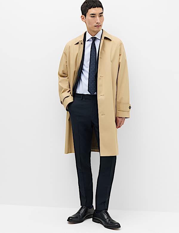 Regular Fit Egyptian Cotton Contrast Collar Shirt - FR